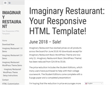 Tablet Screenshot of imaginaryrestaurant.com